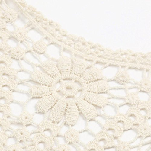 Tsmile Clearance Summer Women Lace Vest Tank Tops T-Shirt Sleeveless Casual Short Tops Blouse (Wine Red, L)
