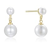Freshwater Pearl Earrings for Women | Pearl Drop Earrings | Bridal Bridesmaid Jewelry Gift for Her
