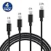 Lightning Cable, IVVO 4 Pack 1FT 3FT 6FT 10FT Durable Nylon Braided Cord Lightning to USB Cable Charger for iPhone 7/7 Plus/6/6s/6Plus/6s Plus/5/5c/5s/SE,iPad iPod Nano iPod Touch(Black)