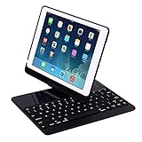 New iPad 9.7 Keyboard Case, MMUSC 7 Color Backlit Keyboard Case Cover 360° Rotate Smart Keyboard Case with Auto Wake/Sleep for iPad pro 9.7, 2017 New iPad 9.7, iPad Air, iPad Air 2-Black