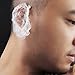 esowemsn 100pcs Disposable Clear Waterproof Ear Covers for Shower, Hair Dyer and Salon Ear Protector Caps Fits Men and Women