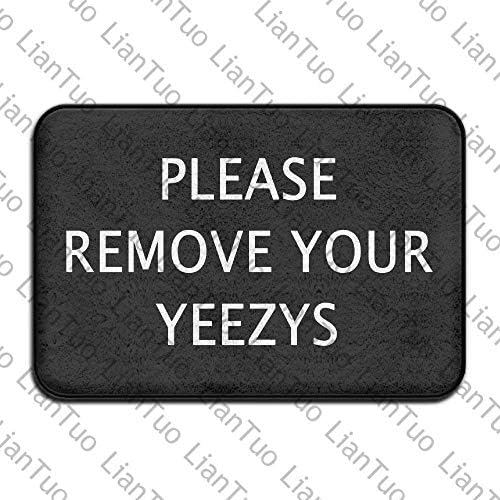 Home doormats PLEASE REMOVE YOUR YEEZYS Vintage Absorbent Non Slip Floor Rug Coral Carpet 23.6" x 15.7"