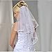 YuNuo Women's 2 Layers Short Bridal Veil Wedding With Comb(White)