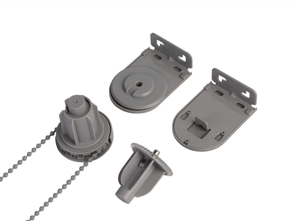 Luanxu 38mm Roller Blind Clutch Replacement Repair Parts Roller Blind Spares with Metal Bracket & Bead Chain (Gray Color)
