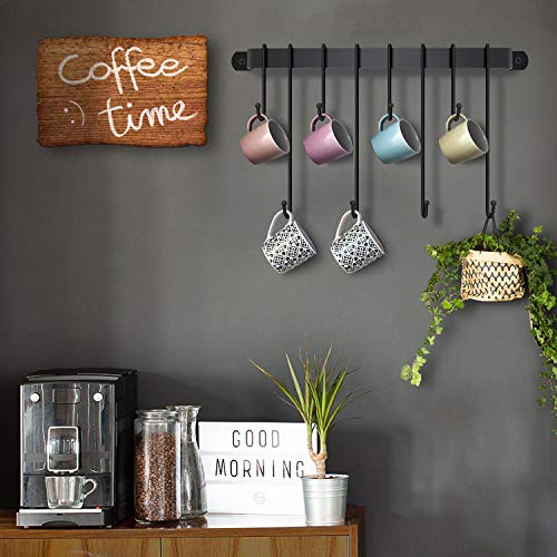 Coffee Cup Holder Wall Mounted Coffee Cup Rack Mug Hooks in Kitchen