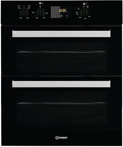Indesit Aria Electric Built Under Double Oven Black AA Energy Fanned Digital