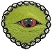 Green Zombie Monster Eye Patch, 3 Inch (Green)