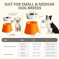 yoken Elevated Dog Bowls, [Prevention of Vertebrae