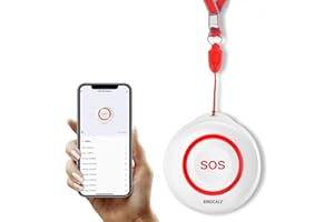 SINGCALL Caregiver Pager Panic Button Alert Button Medical Alert System Emergency Button for Elderly SOS Alarm Bell for Seniors Tuya Smart Waterproof Wireless Pager (only 2.4GHz WiFi)