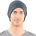 Z&s Mens Slouch Long Beanie Winter Knit Skull Cap Hat Gray B0724