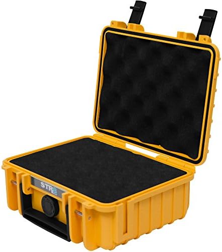 STR8Brand STR8 Brand 8" with 2-Layer Pre Cut Grid Configuration Foam, Waterproof, Smell Proof, Lockable, Glass Protector, Outdoor Carrying Case for Multi-Purpose
