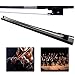 HAOYUE Violin Bow - Lightweight Violin Bow 4/4 Full Size -Fiddle Bow Carbon Fiber Violin Bow - Handmade with Natural Mongolian Horse Hair-Crescent Balanced Bow (Black)