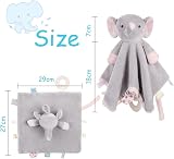 Vicloon Baby Comforter Elephant Toy Blanket 26x26cm Soft Sleep Quilt view 2