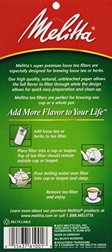 Melitta Tea Filters, 40-Count (Pack of 6)