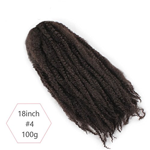 Synthetic Marley Braids Crochet Hair Afro Twist Braiding Hair Extensions 18Inch 20 Strands/Pack 1-10 Packs #4 18inches 3Pcs/Lot