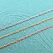 10k Solid Yellow, White or Rose Gold Delicate Rope Chain - 13