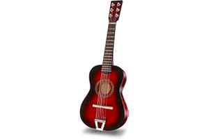 TWFRIC 23 Inch Kids Wooden Guitar Music Toy Guitar for Toddlers Ukulele Acoustic Guitar Musical Instruments Toys for 3 4 5 Year Old Boys Girls Gifts Ages 3-5 (Red)