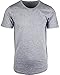 ShirtBANC Hipster Hip Hop Elong Drop Cut Mens Shirt Longline Dropcut Tshirt Athletic Heather