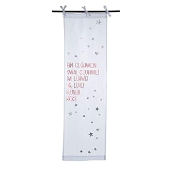 Pureday Organdy Vorhang Gluhli Mit Silberfarbenem Folien Print
