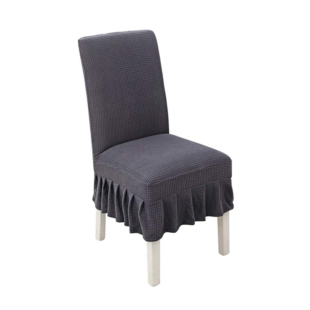 Dining Chair Covers Gray Modern Stretch Chairs Protective Cover Stretch Removable Washable 2 Pcs