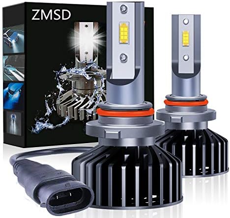 ZMSD 9006 HB4 LED Headlight Bulb,60W 6500K 12000Lumens Extremely Bright CSP Chip With Anti Flickering Decoder Conversion Kit, Cool white, 2 year warranty (9006/HB4)