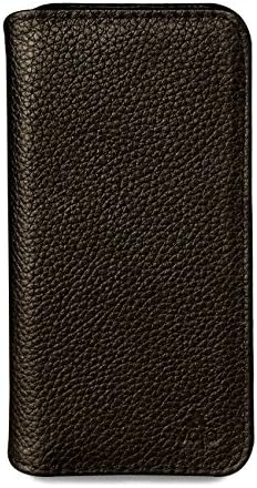 Vaja Cases Wallet ID Leather Case for iPhone 7-3 Credit Slots + ID Slot - Verygrain Black