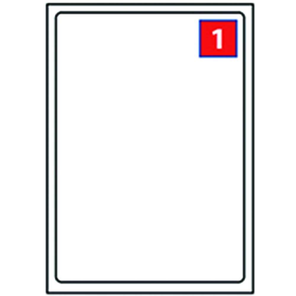 EJRange 1 Label per A4 Sheet – A4 Full Sheet Labels, 100 Sheets Self Adhesive Printable Mailing and Shipping Labels, Matte White Sticker Paper, Inkjet and Laser Printer Compatible