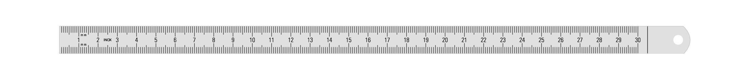 Metrica 24053 Ruler 250 mm Stainless Steel Flexible mm/mm