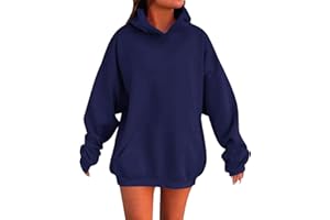 Girls Hoodies Solid Basic Sweatshirts Oversized Fleece Soft Pullover Tops for Teen Girls Long Sleeve Trendy Clothes