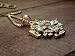 Gold Plated Silver Catholic Jerusalem Cross Pendant Clear Topaz Crystal Stone Necklace 20