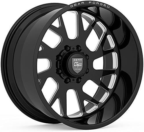Gear Alloy F71BM1 Forged 22x14 6x139.7 -76mm Black/Milled Wheel Rim