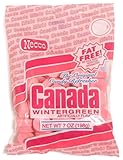 Necco Canada Wintergreen, 7-Ounce Pink Bags (Pack of 12)