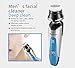 Mens Shaver, 4 in 1 Professional Electric Shaver Razor 4D Floating Rotary Shaver Beard Sideburns Hair Trimmer Nose Ear Hair Trimmer Facial Cleaning Brush Wet Dry Use Waterproof Rechargeable (Blue)