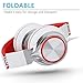 ECOOPRO Lightweight Portable Adjustable Over Ear Stereo Earphone Headphones Headset for PC MP3 MP4 Tablet Most Smart Phones -White