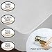 Waterproof Mattress Protector Cover Full Size (54x75+ Stretches to14 inch Deep Pocket) - Plastic Bed Cover - Waterproof Fitted Sheet Cotton Terry White