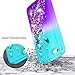 iPhone 5C Case w/[Screen Protector HD Clear], NageBee Glitter Liquid Quicksand Waterfall Floating Flowing Sparkle Shiny Bling Diamond Girls Cute Case for iPhone 5C -Aqua/Purple