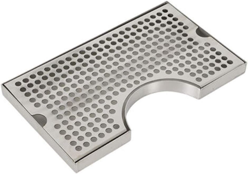Beer Drip Tray, Stainless Steel 12"7"3/4" Removable Surface Mount Drip Tray No Drain Beer Kegerator Tower Drip Tray, Beverage Drip Tray for Beverage Dispenser