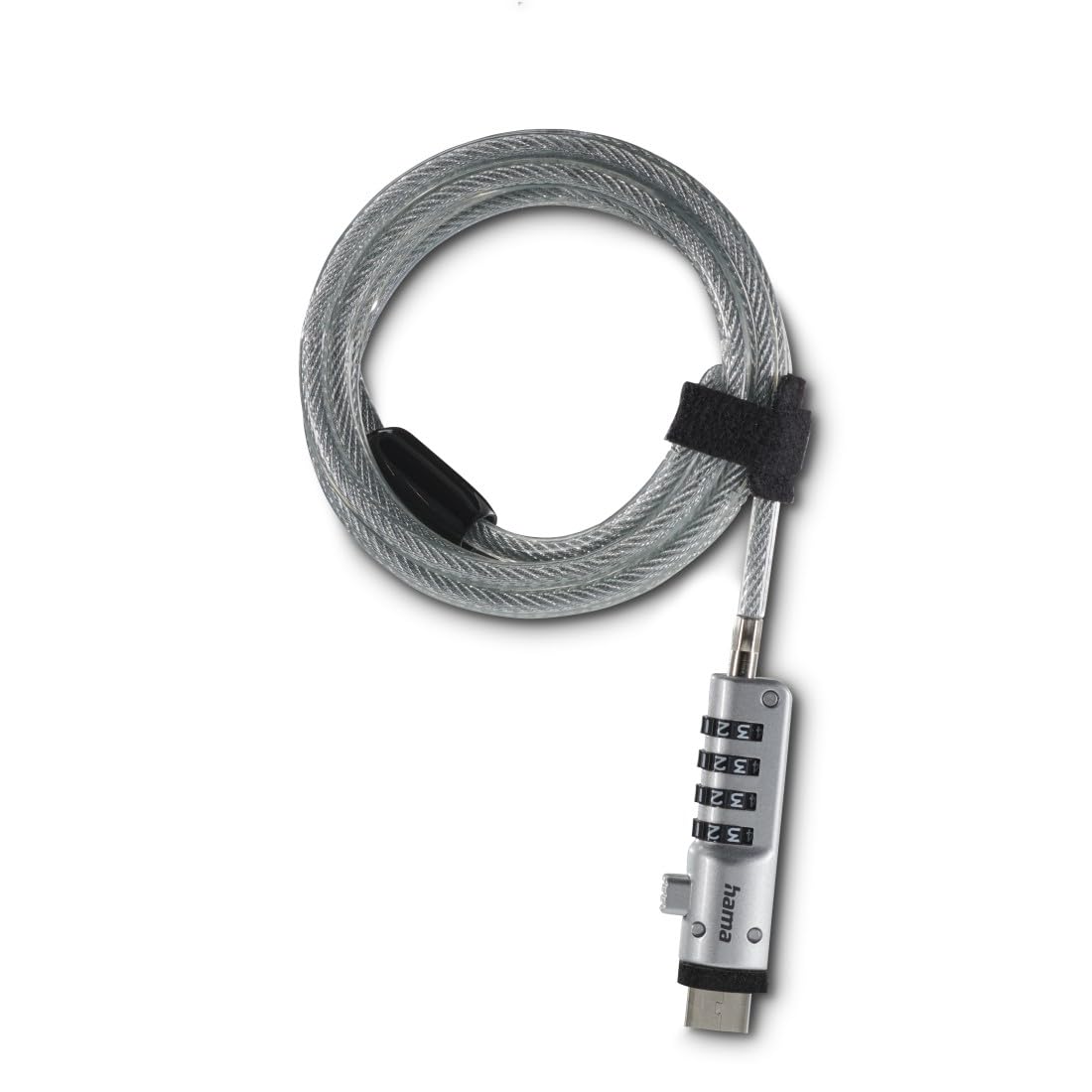 Hama 00126821 Candado para portátil de Portable Padlock, Silver