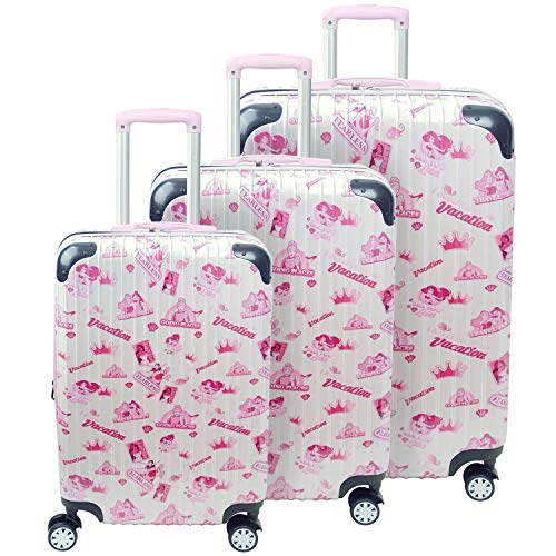 ful Disney Princess Badges Rolling Luggage Set, Hardside Travel