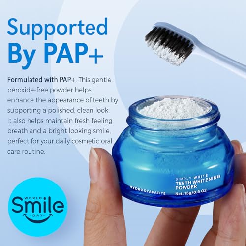 Enamel-Safe Teeth Whitening Powder - Hydroxyapatite - Gentle on Teeth - No Sensitivity Formula - Removes Stains - Long-Lasting Freshness - Breath Freshening Whitening Powder- 15g