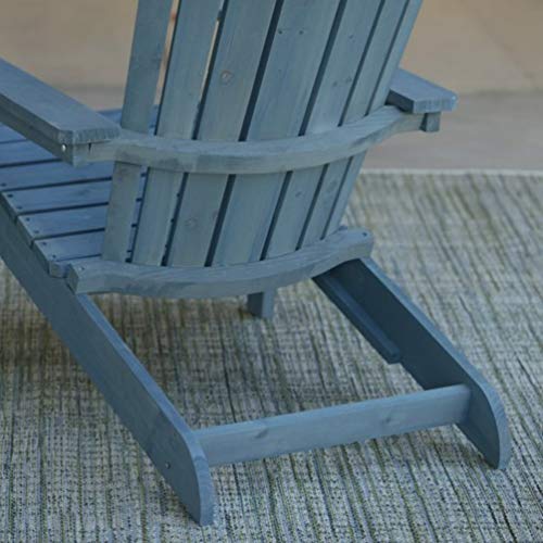 W Home Reclining Muskoka Chair with Ottoman, Blue