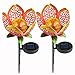 Firlar Garden Solar Lights Outdoors, 2pack Pathway Hollow Flower Stake Lights Waterproof Landscape Led Decorative Light for Patio, Walkways,Courtyard, Path,Yard, Lawn(Warm White)