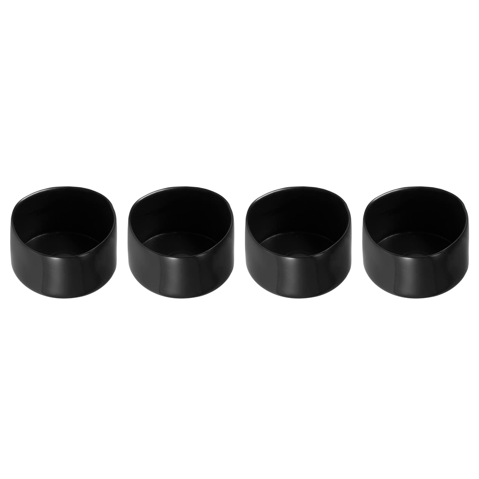 Rebower Screw Thread Protector Cover Rubber End Caps, [for Screw, Bolt] - 55mm ID/Black/4 Pcs