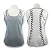 Baseball Tank Top for Mom Fans Sports Games Gifts Teen Women Beach Travel (Grey, Small)