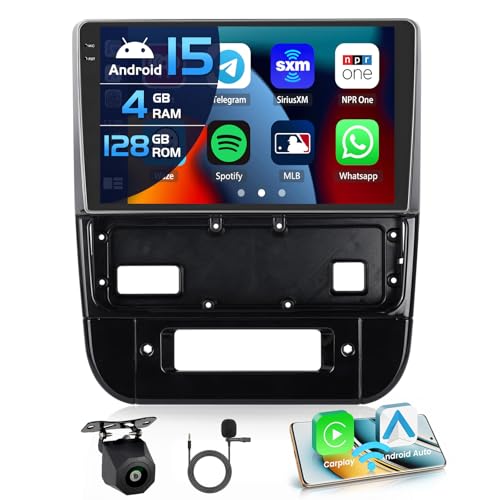 Inefala 4+128G Android 15 Car Radio for Peugeot 406 1999-2004, 9'' in-Cell Bildschirm with Wireless Carplay and Android Auto Link Mirror Radio FM/RDS GPS WiFi Bluetooth SWC Backup Camera