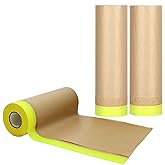 Yudahgan Masking Paper 3 Pack paint masking Tape and Drape for Painting Paint Masking Paper Assorted Paint Masking Paper for