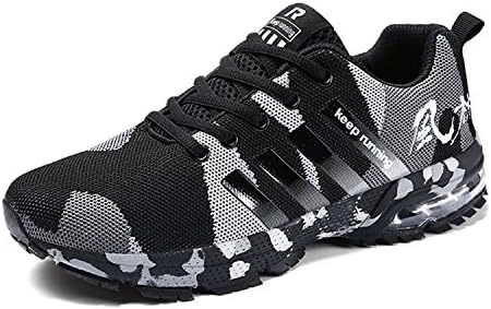 Senbore Men Casual Sports Shoes Air Trainers Fitness Flats Running Athletic Competition Sneakers