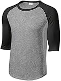 Joe's USA Mens or Youth 3/4 Sleeve 100% Cotton Baseball Tee Shirts-Youth XS to Adult 6X
