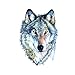 WYUEN 12 PCS/lot Wolf Temporary Tattoo Sticker for Women Men Fashion Body Art Adults Waterproof Hand Fake Tatoo 9.8X6cm FW12-01 (Wolf1)