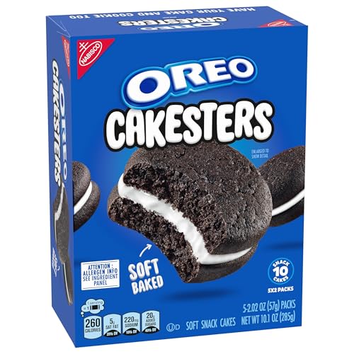 OREO CAKESTERS SOFT SNACK CAKES, 5 – 2.02 OZ SNACK PACKS